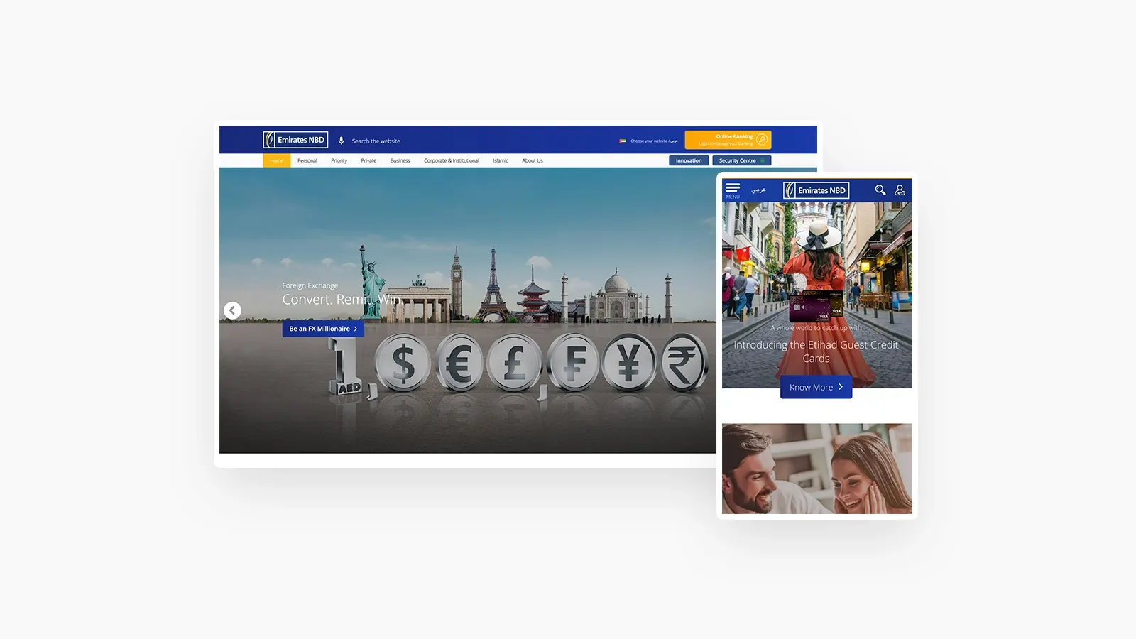 Emirates NBD webpage