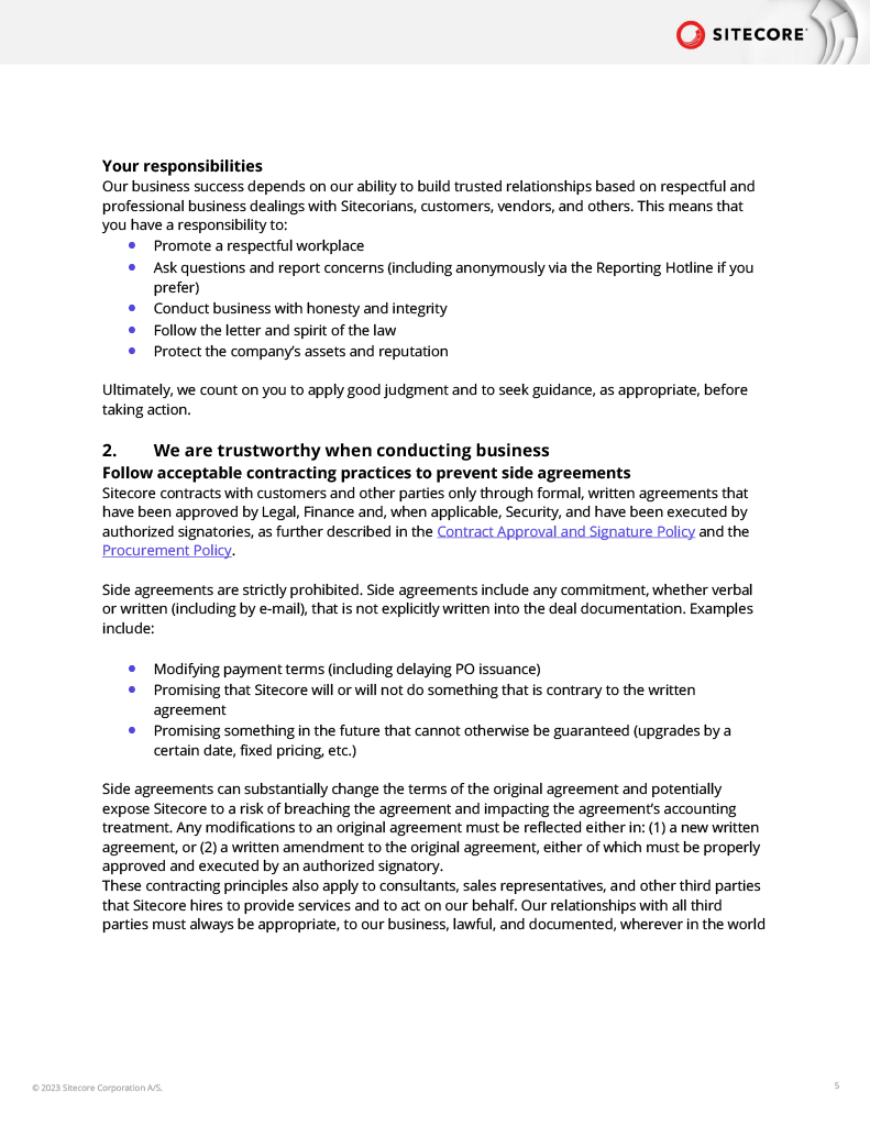 Code of Business Conduct