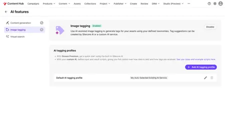 SitecoreAI DAM Content Hub connect your own AI