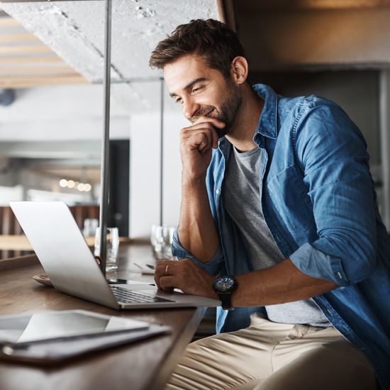 Man,In,Coffee,Shop,,Laptop,And,Small,Business,Owner,,Entrepreneur