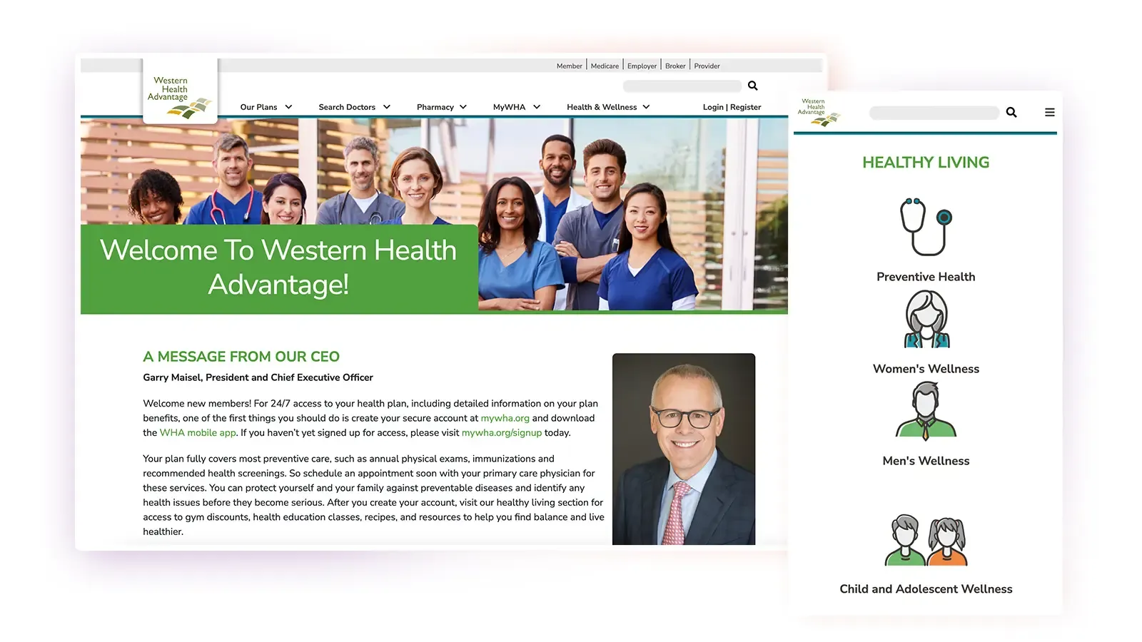 Western Health Advantage website screenshot