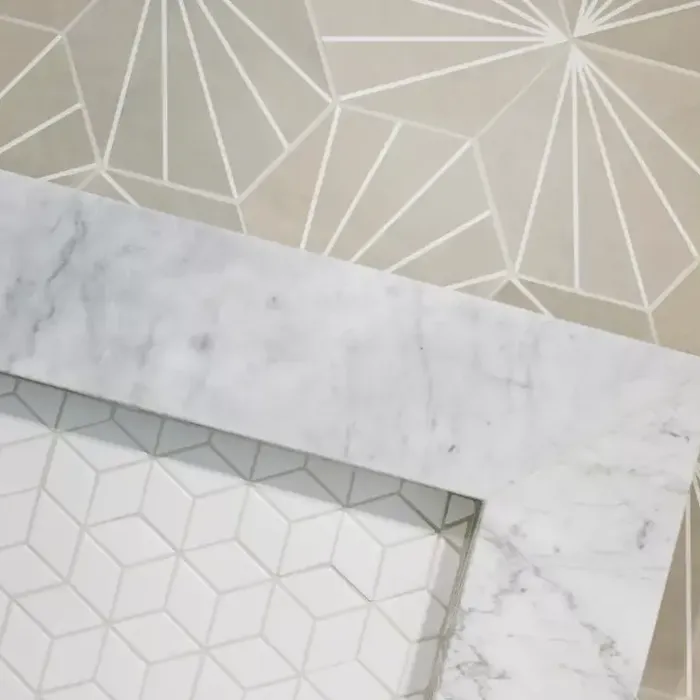 photo of a floor laid out with beautiful tiles