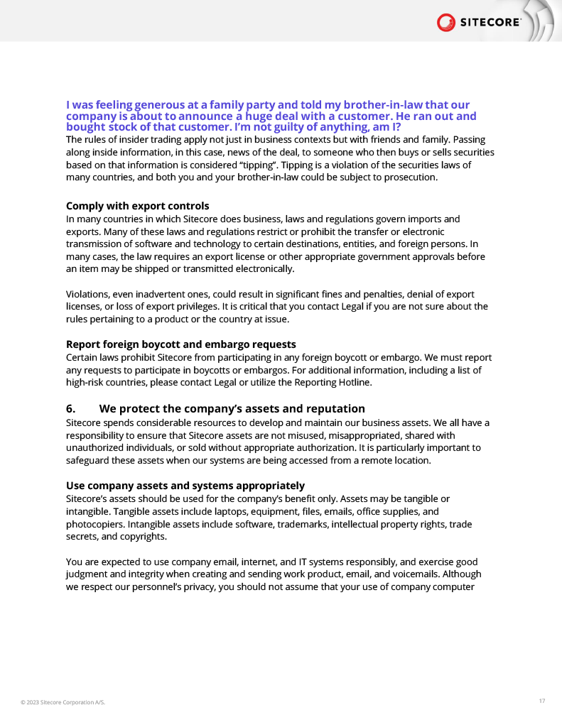 Code of Business Conduct