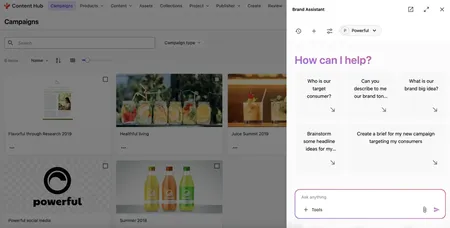 SitecoreAI DAM Content Hub campaign brand assistant