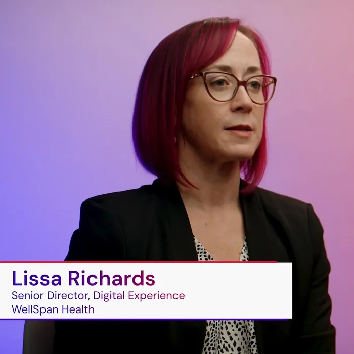 Woman being interviewed