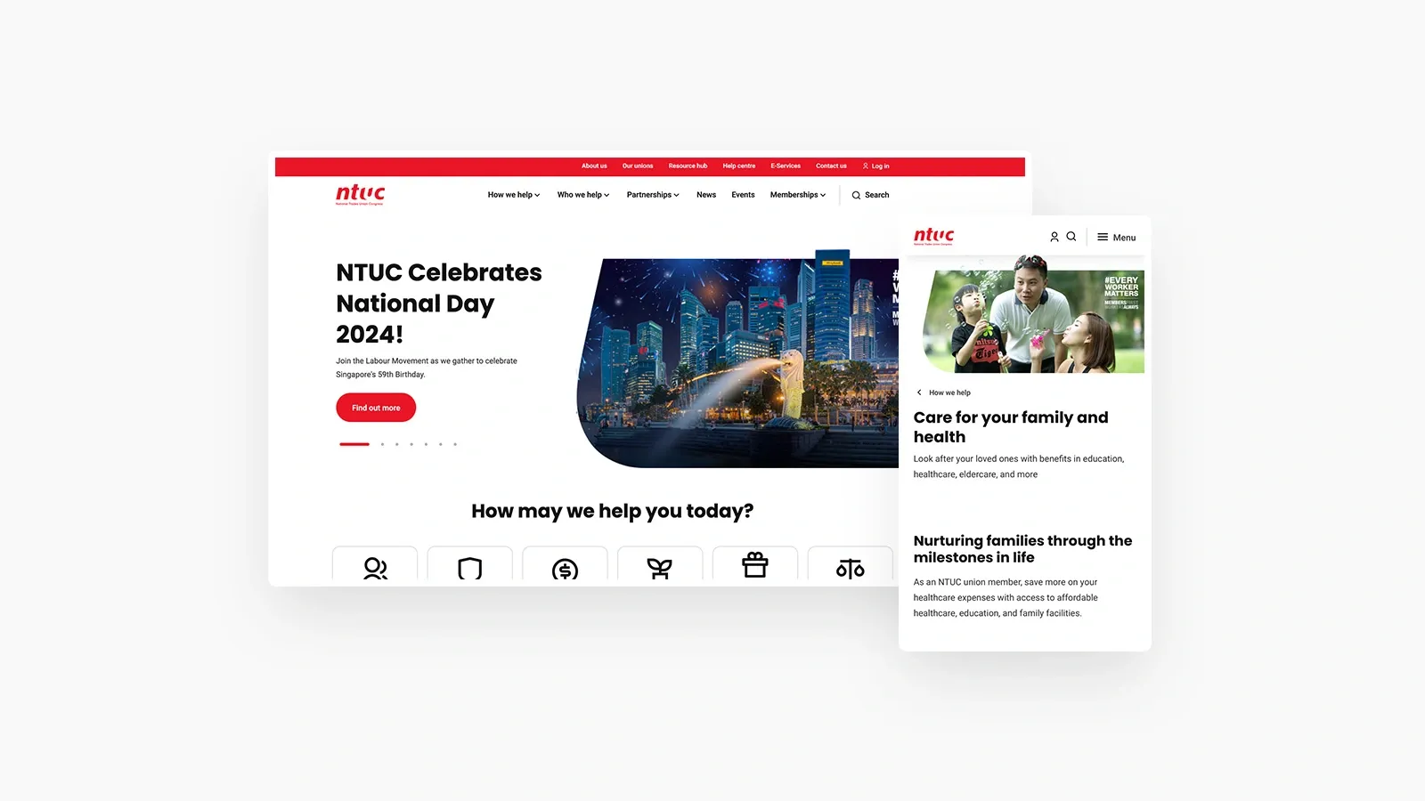 NTUC Website Screenshot
