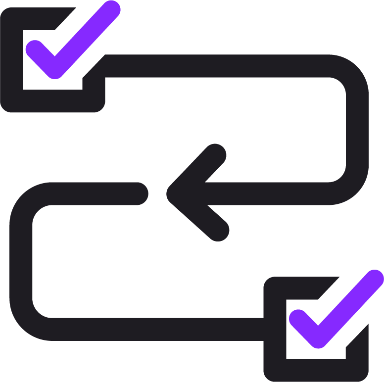 Workflow Black Purple Icon