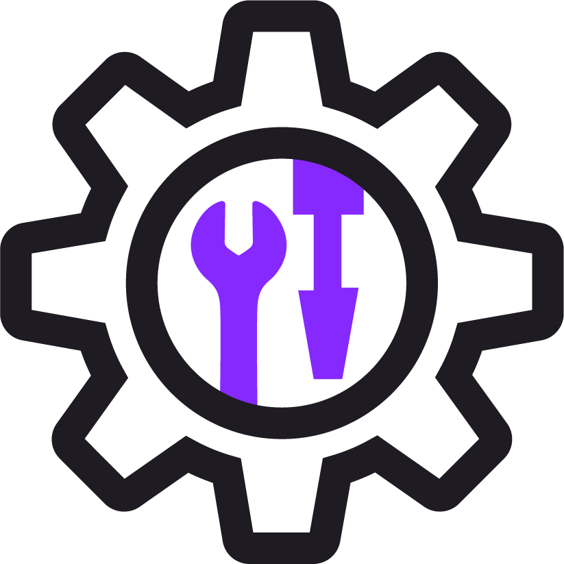 Tech Tools Black Purple Icon