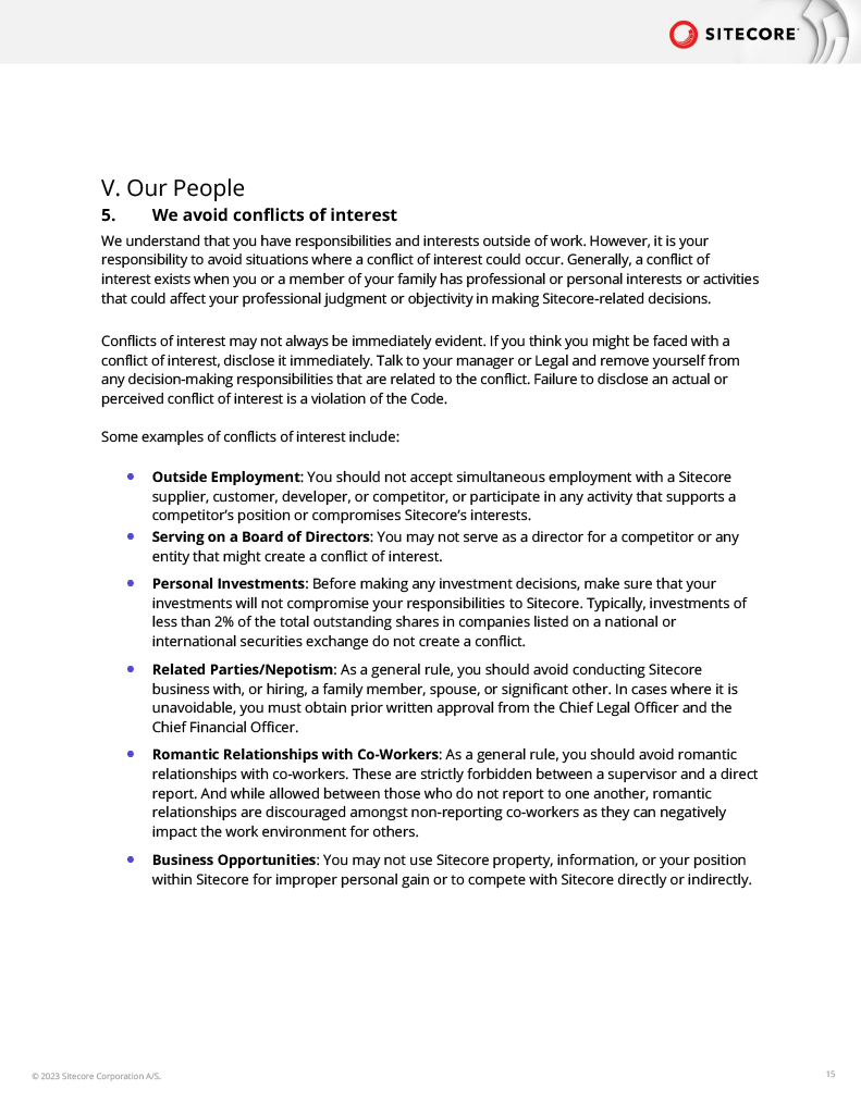Code of Business Conduct