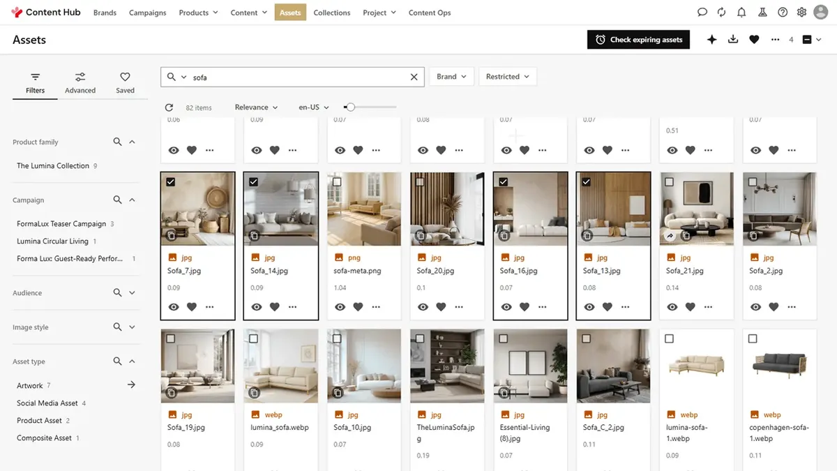 SitecoreAI content and media content hub assets