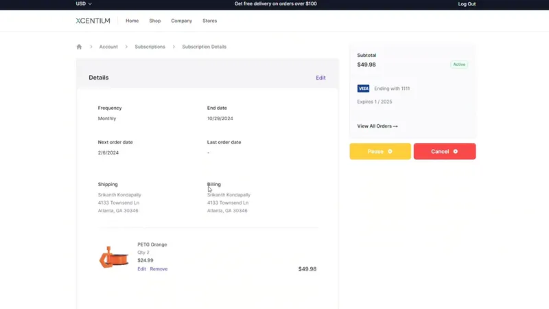 payment confirmation site page
