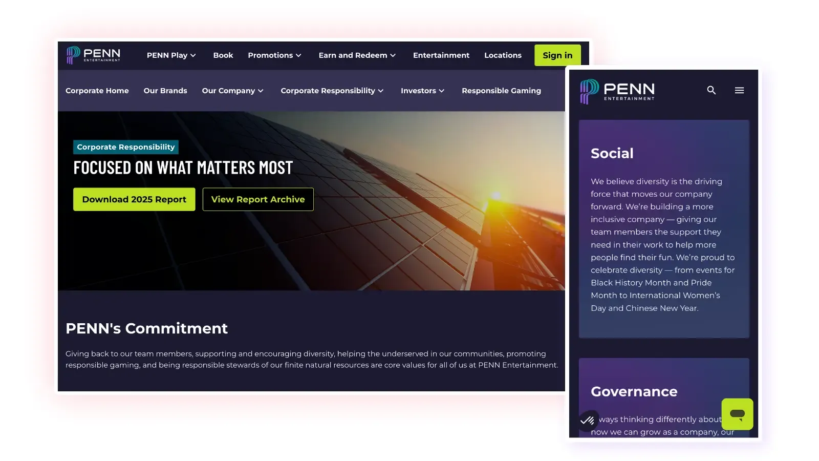 PENN Entertainment website