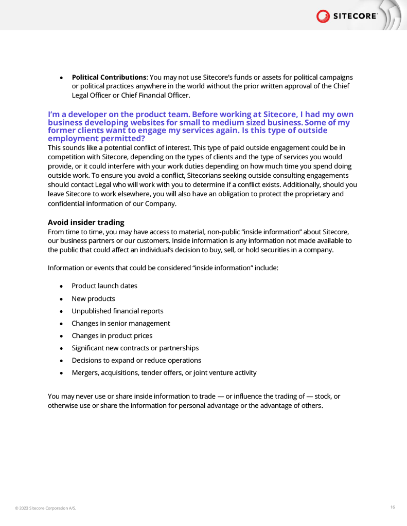 Code of Business Conduct