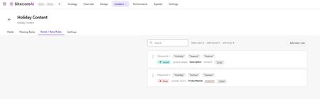 Sitecore product feature web screenshot