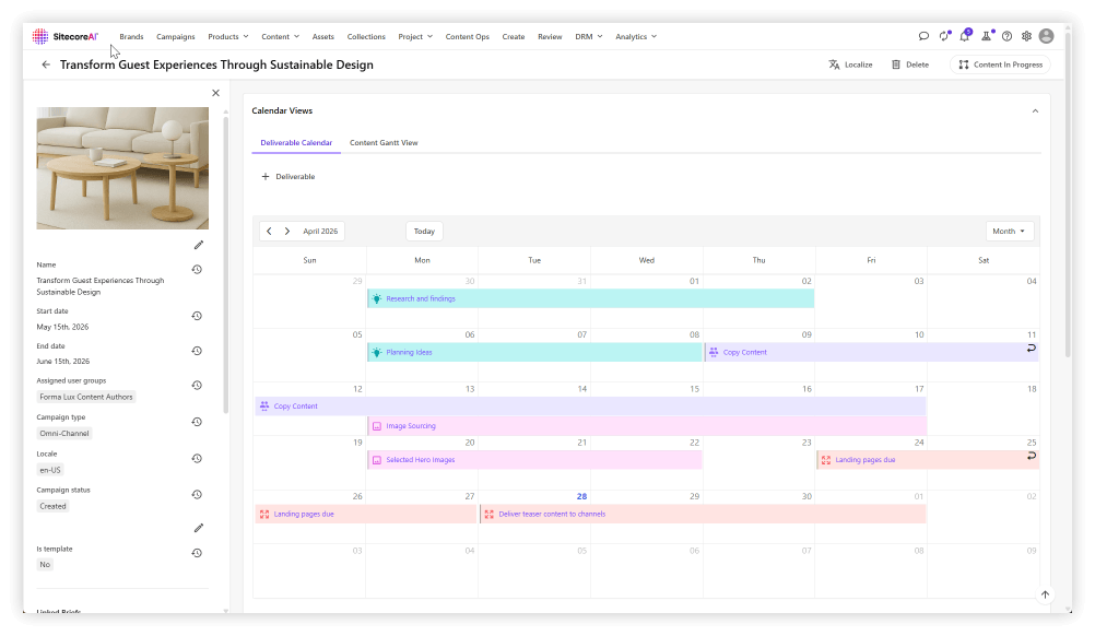 SitecoreAI content operations strategy campaign planning