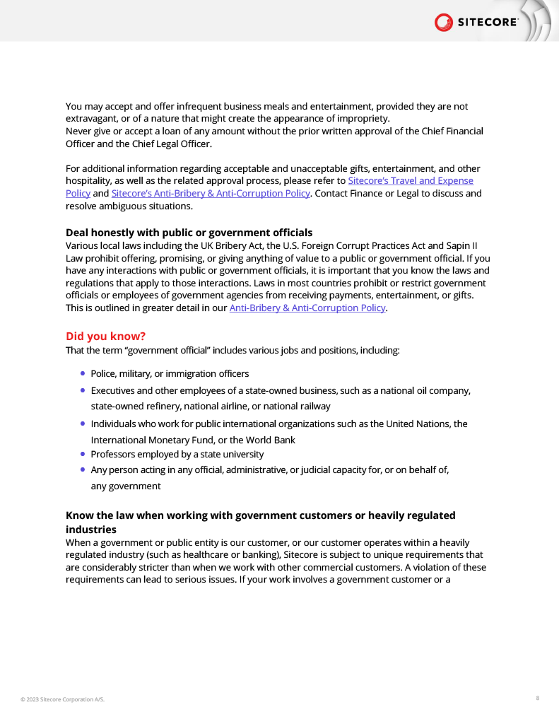 Code of Business Conduct