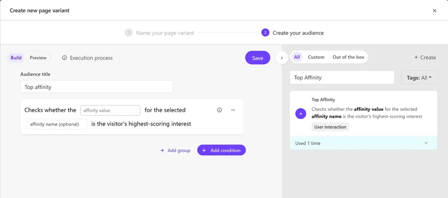 SitecoreAI use case make every interaction feel personal showcasing letting affinities do the work
