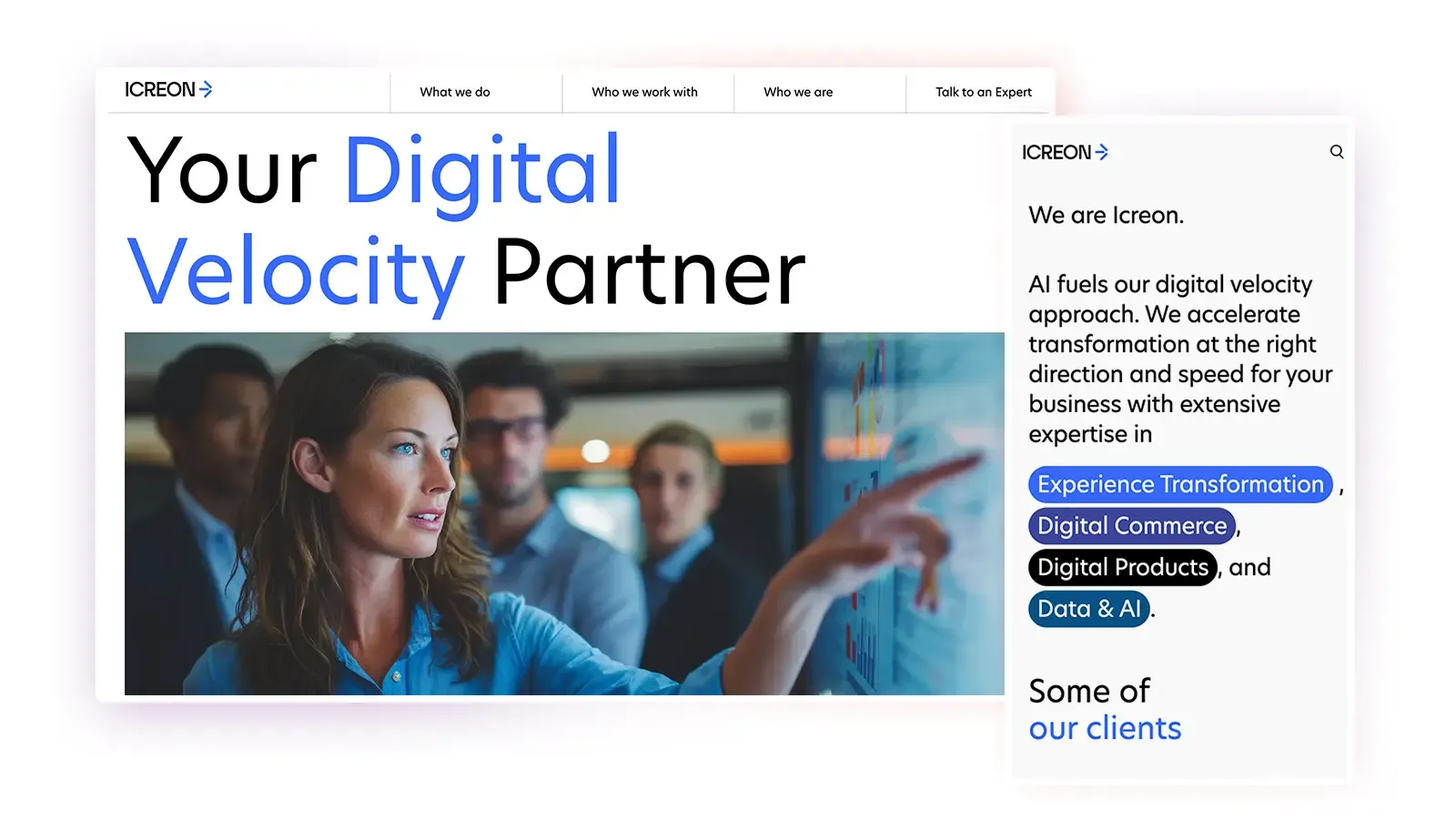 Icreon website screenshot