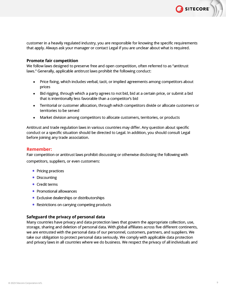 Code of Business Conduct