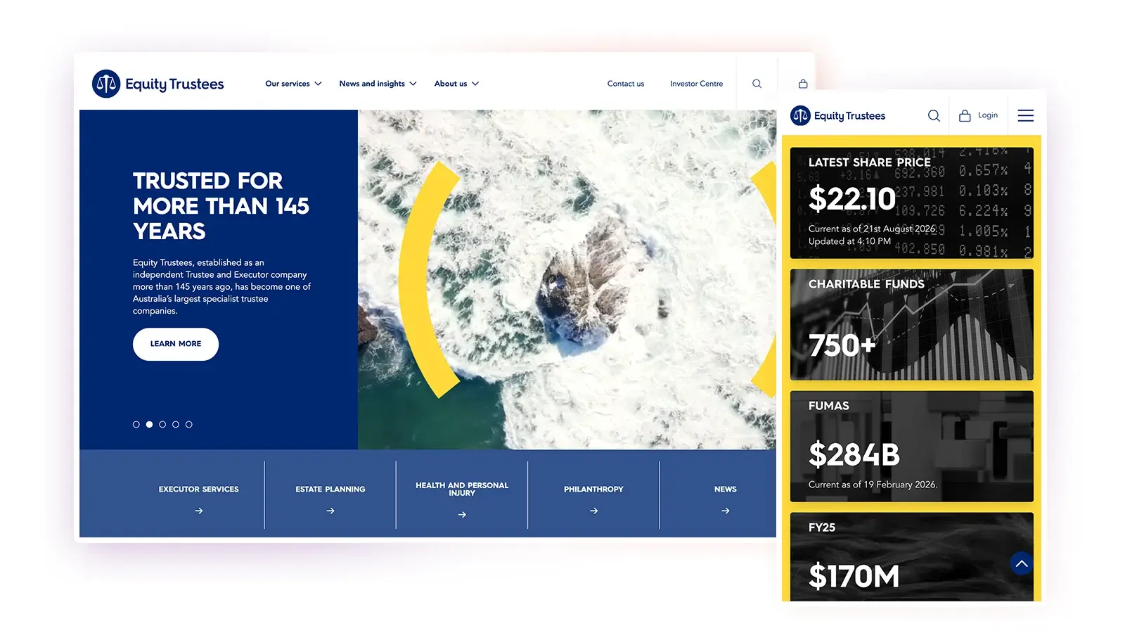 Equity Trustees website screenshot