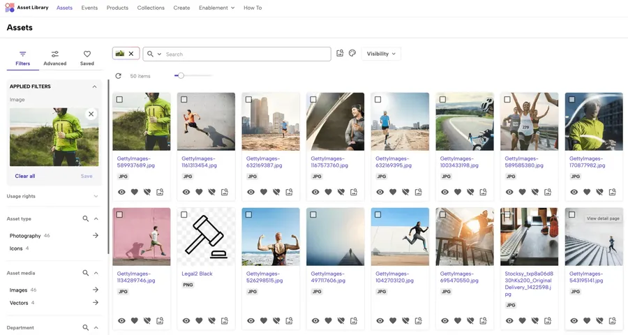 Example of SitecoreAI for a use case around asset management showing searching in DAM with a photo