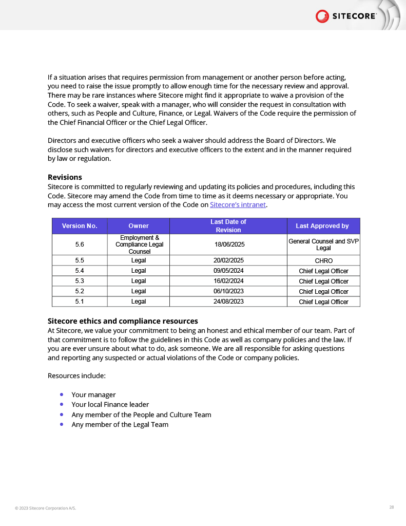 Code of Business Conduct