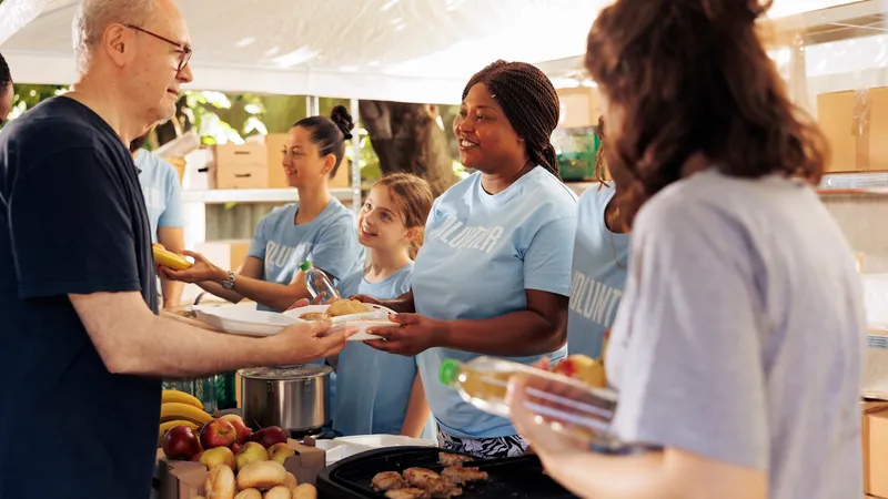 Non-profit,Group,Outside,Distributing,Necessities,Like,Food,,Water,And,Fruits