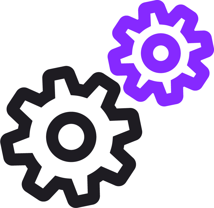 Worker Black Purple Icon