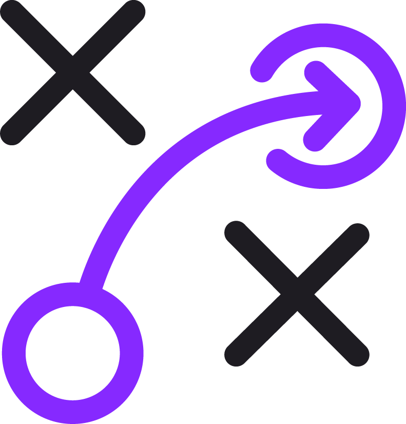 Strategy Black Purple Icon