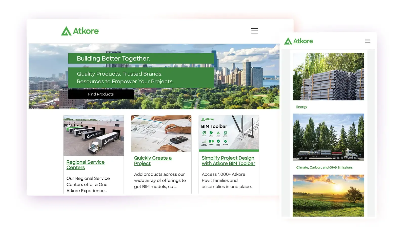 atkore website screenshot
