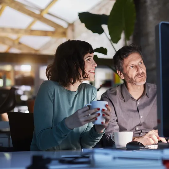 Small business, working at the office.