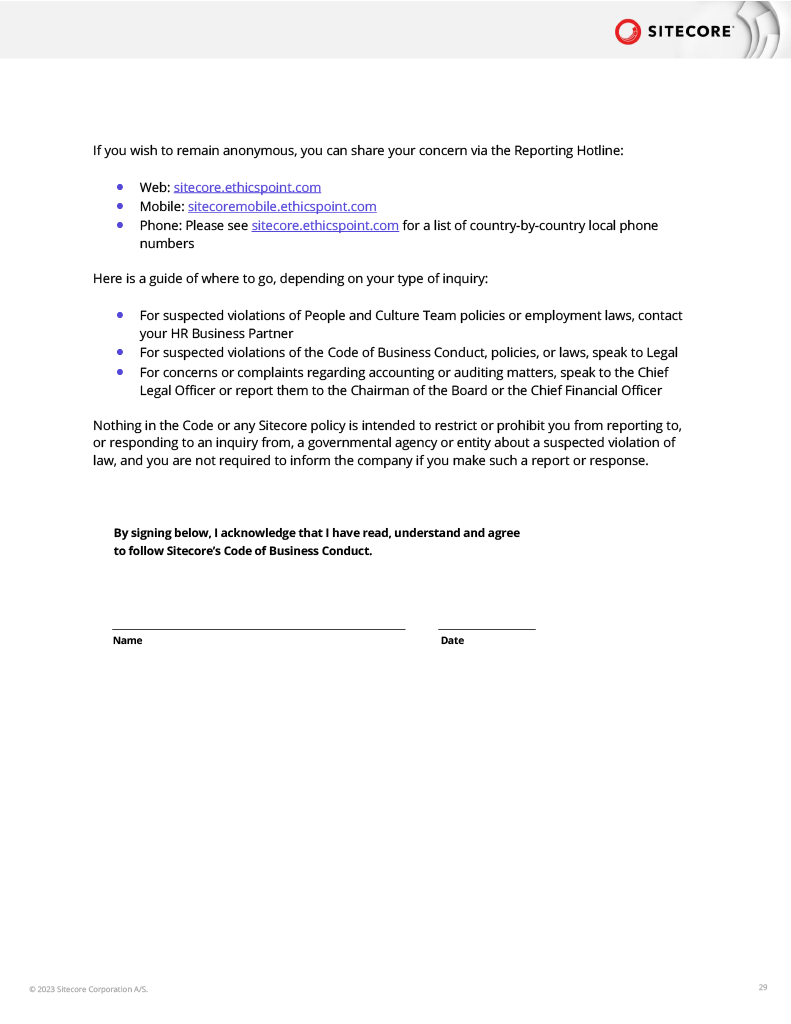 Code of Business Conduct