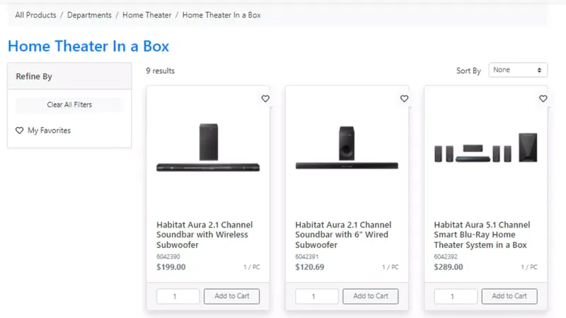 Product Details page