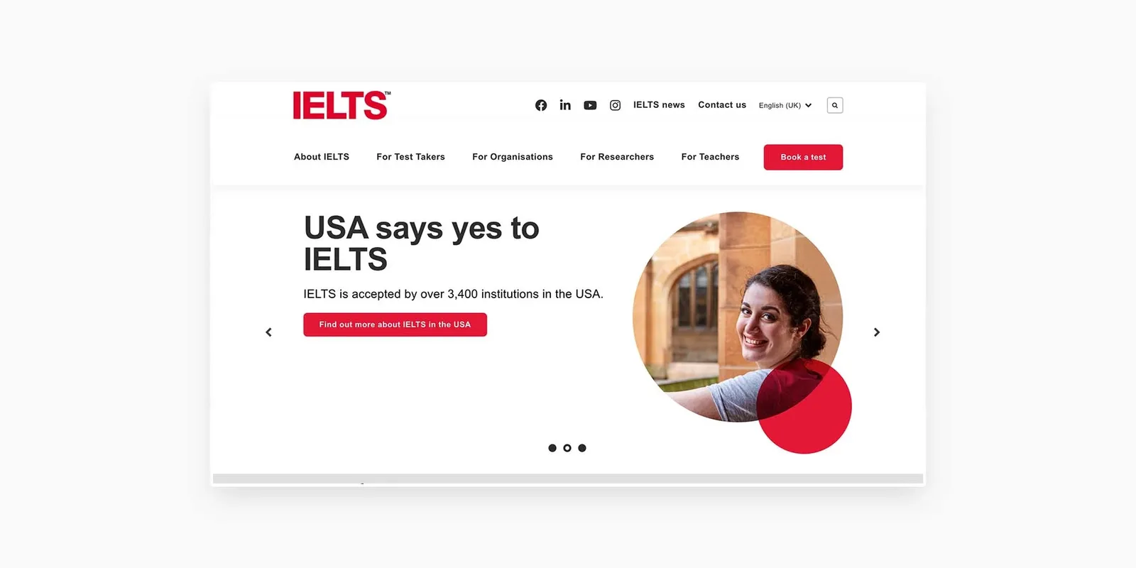 IELTS site page