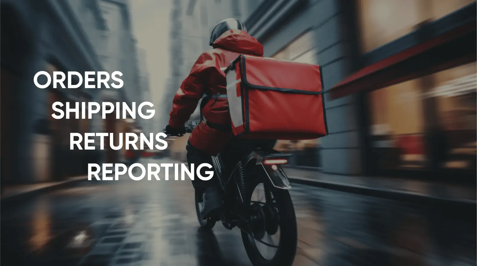 man on a bike delivering something