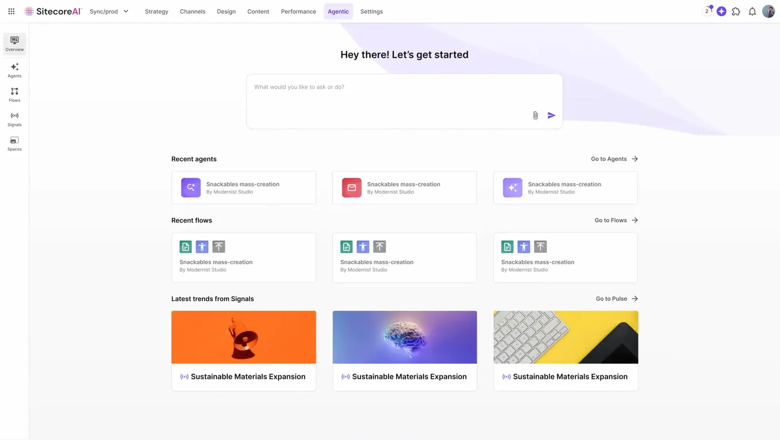 agentic studio overview