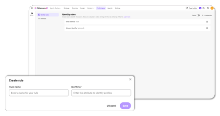 SitecoreAI Identities rules dashboard screenshot