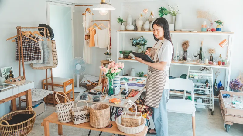 Small,Business,Owners,Are,Preparing,A,Small,Shop,And,Checking