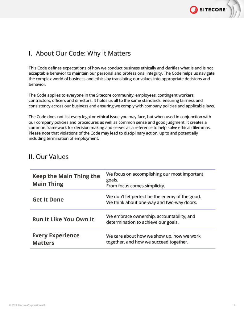 Code of Business Conduct