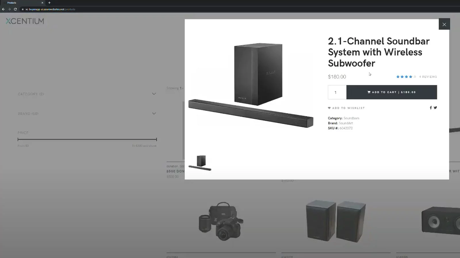 A user interface depicting OrderCloud Forward 2.0 in action