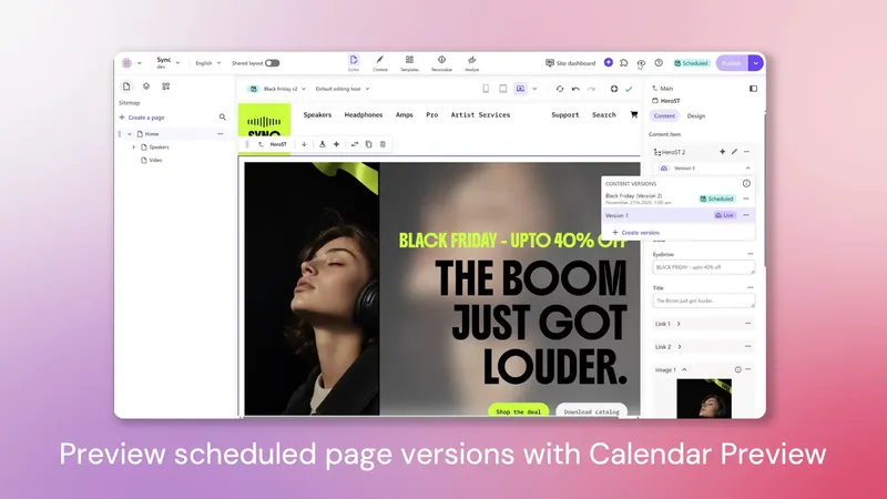 Sitecore calendar preview video thumbnail