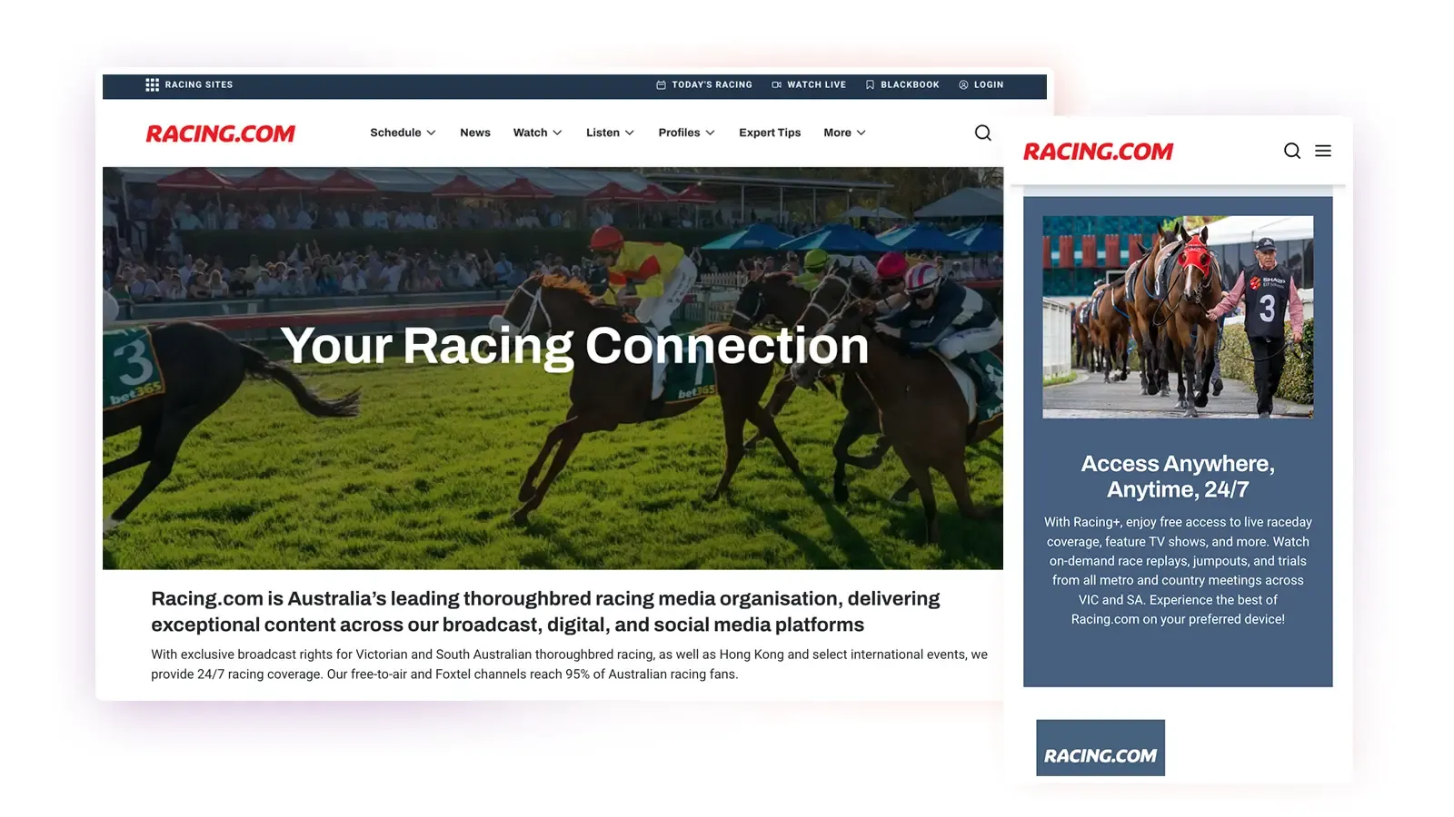 Racing Victoria website screenshot