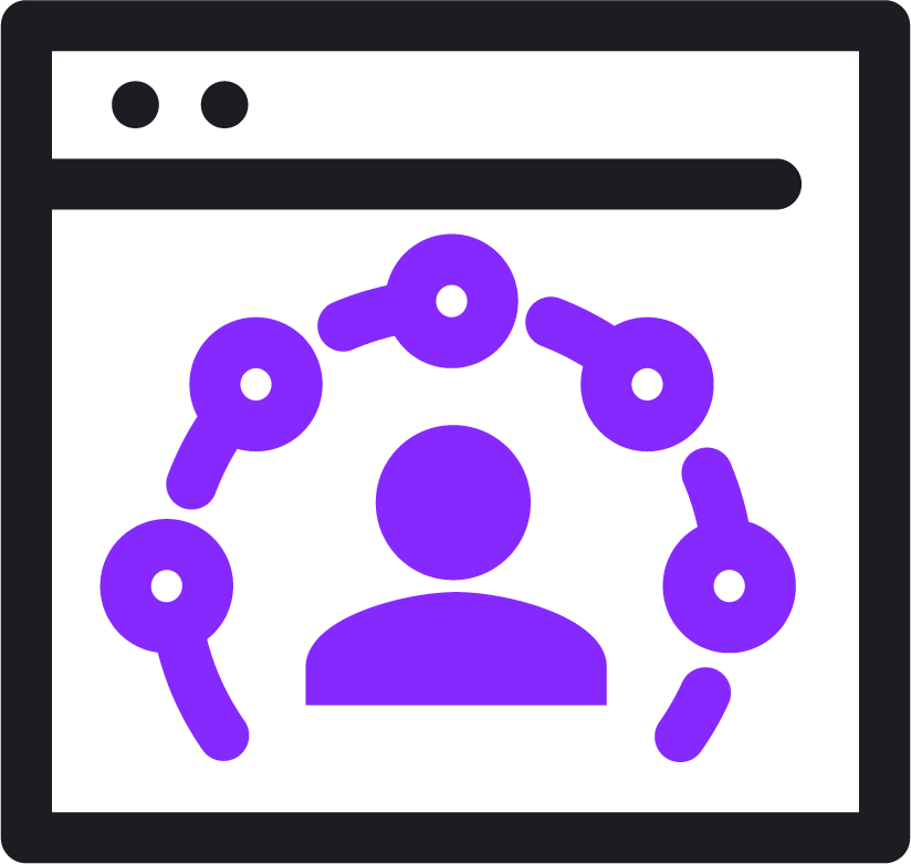 Site Experience Black Purple Icon