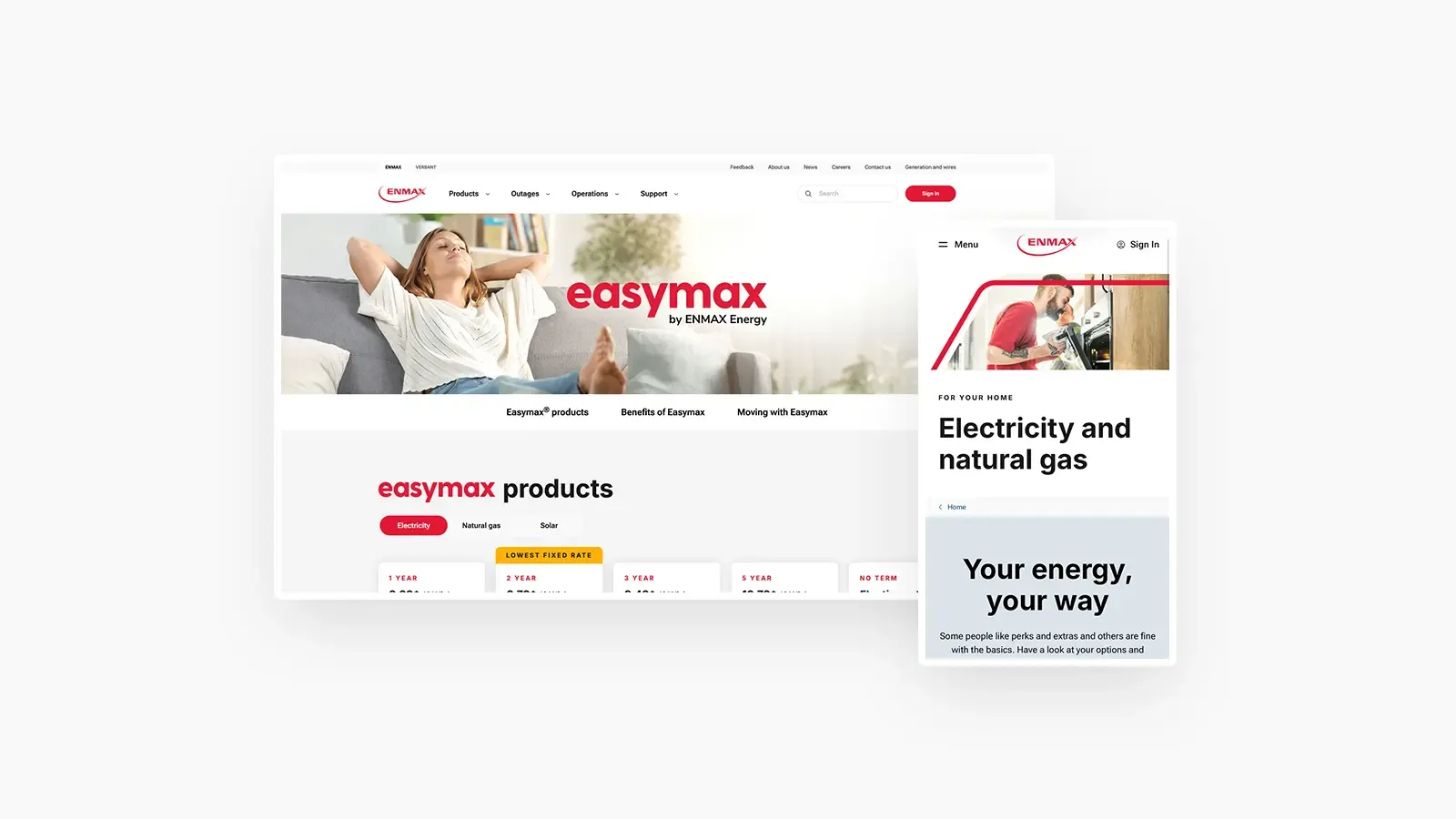Enmax website screenshot
