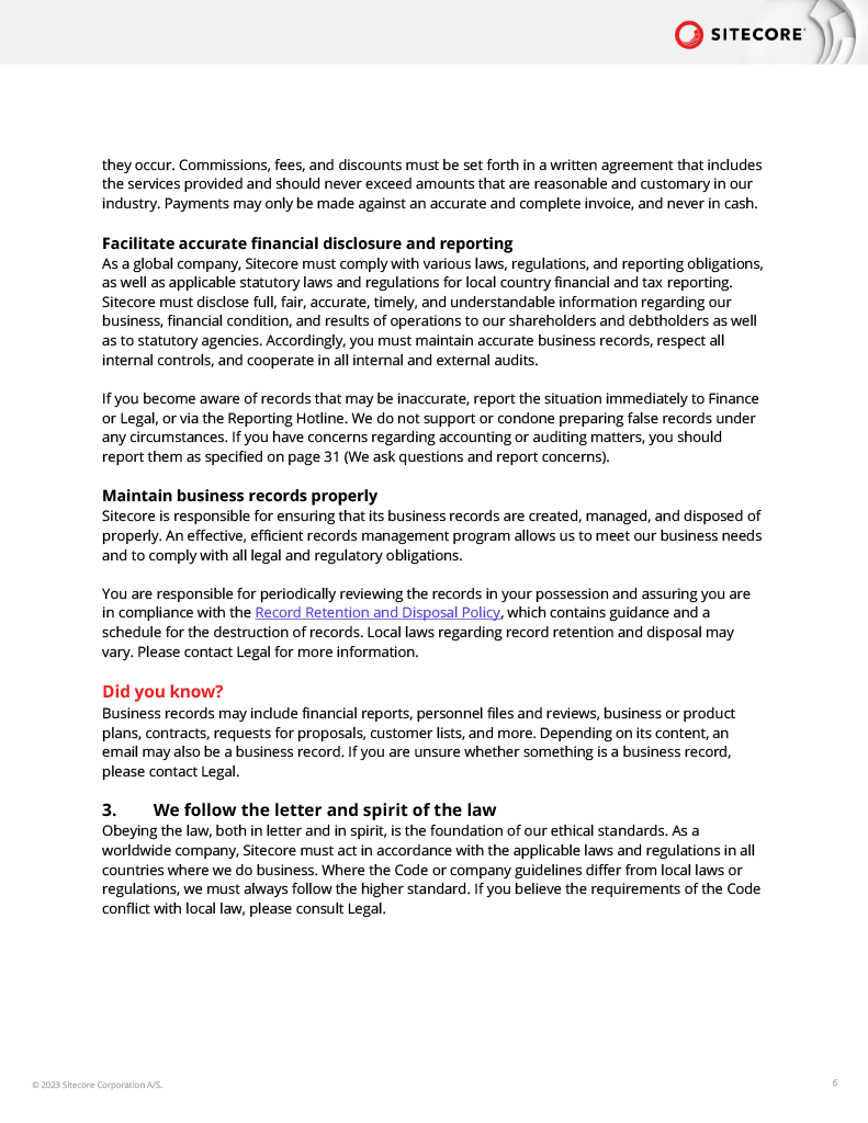 Code of Business Conduct
