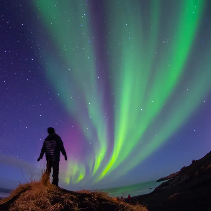 Colorful Aurora Borealis, Iceland