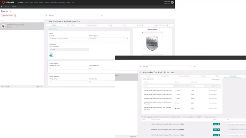 Seller app in Sitecore OrderCloud