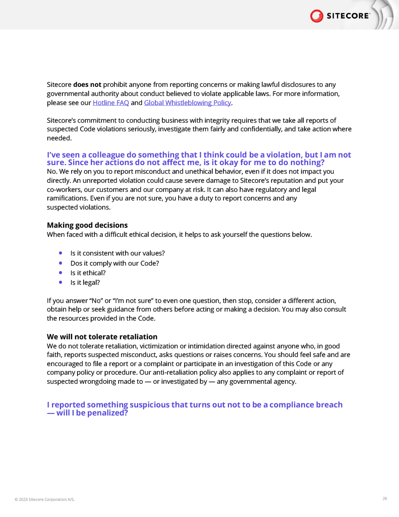 Code of Business Conduct