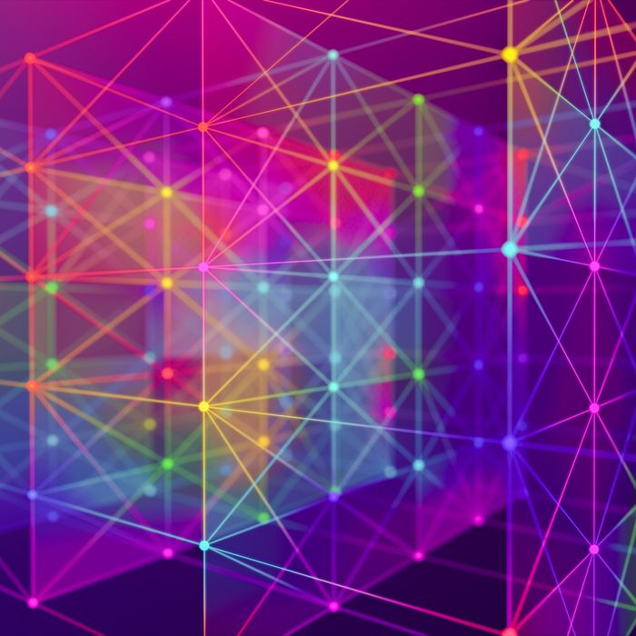 illustration Geometric abstract background with connected line and dots,Futuristic digital background for Business Science and technology