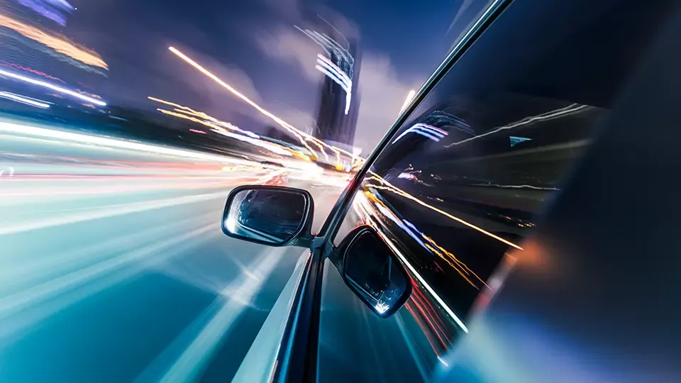 Speeding car